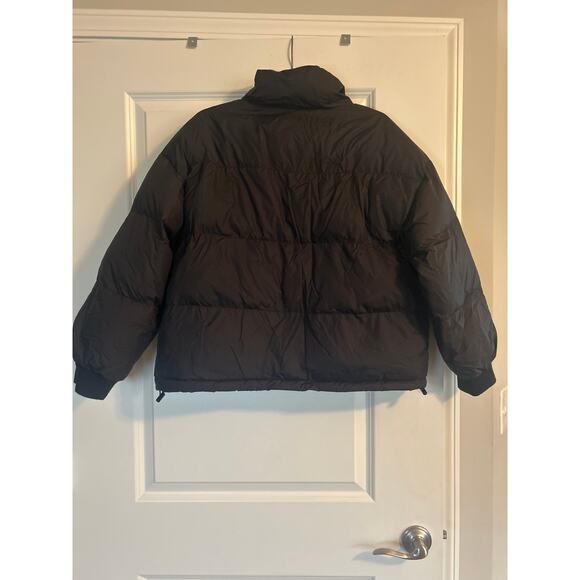 GUC DAZY Black Short Puffer Jacket Pockets Powerful on The Front Size Medium - Picture 3 of 7